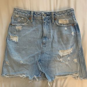 Abercrombie and Fitch high-rise denim skirt